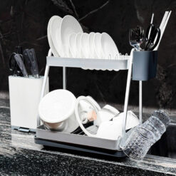 Kệ bát đĩa 2 tầng 2Lock 2-Tier Aluminum Dish Rack