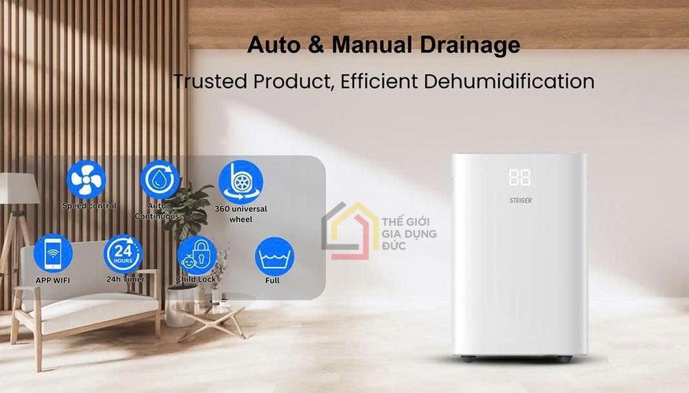 Máy hút ẩm Steiger STG-836DW 36L/ngày