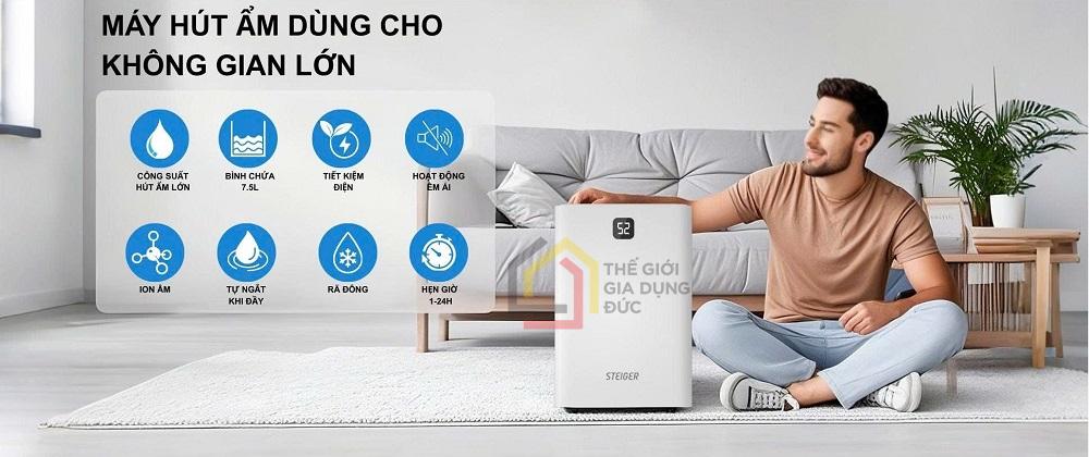 Máy hút ẩm Steiger STG-860DW 60L/ngày