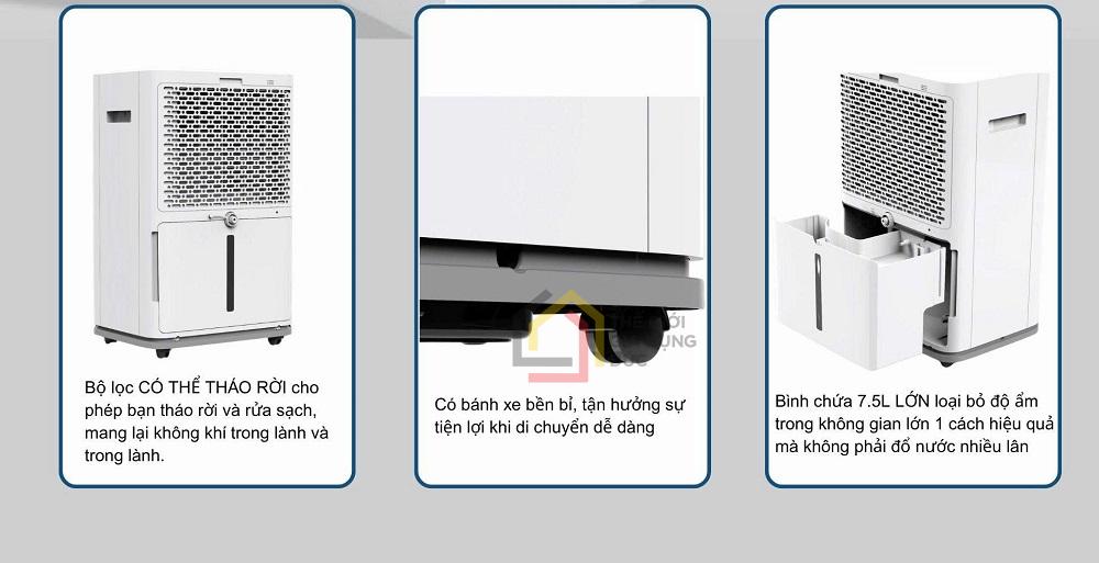 Máy hút ẩm Steiger STG-860DW 60L/ngày