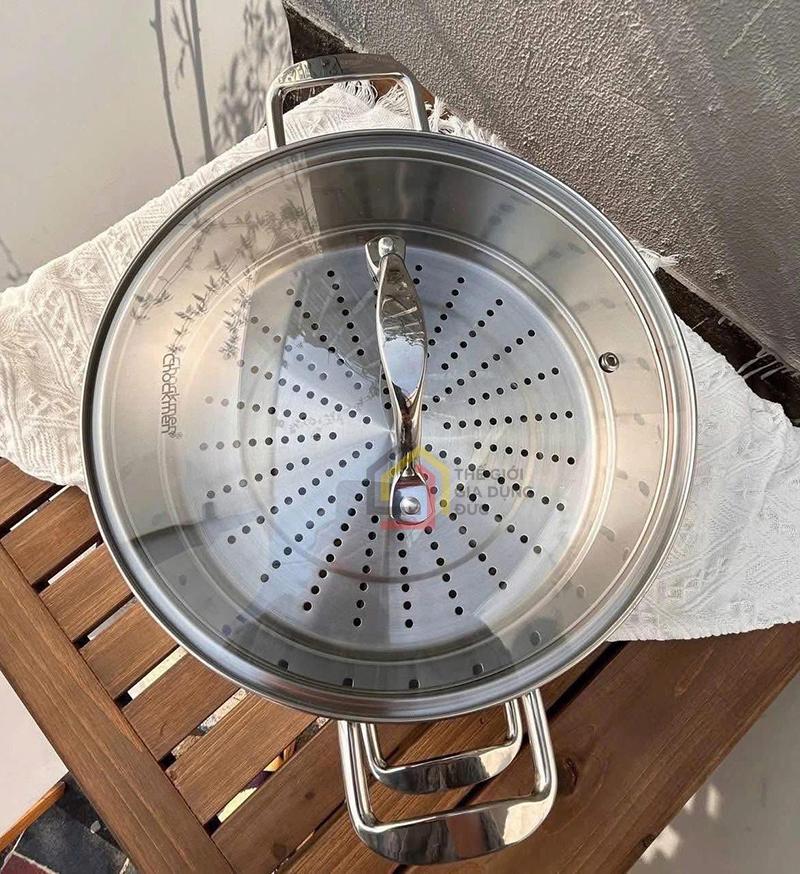 noi-xung-2-tang-chockmen-28cm (6) Nồi xửng 2 tầng Chockmen 28cm