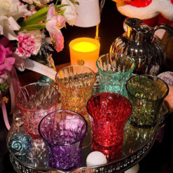 Set 6 cốc thuỷ tinh hoạ tiết kim cương IRRIS 01T 260ML