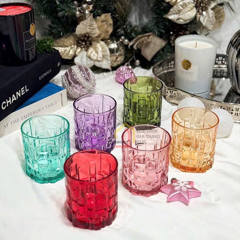 set-6-coc-thuy-tinh-mau-irriss-hoa-tiet-charm-bossa-04t-310ml (1) Set 6 cốc thủy tinh màu Irriss họa tiết Charm Bossa 04T 310ml