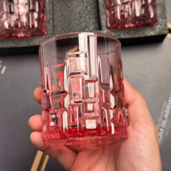 Set 6 cốc thủy tinh màu Irriss họa tiết Charm Bossa 04T 310ml