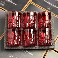 Set 6 cốc thủy tinh màu Irriss họa tiết Charm Bossa 04T 310ml