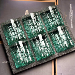 Set 6 cốc thủy tinh màu Irriss họa tiết Charm Bossa 04T 310ml