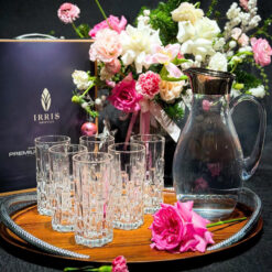 Set 6 cốc thủy tinh pha lê cao trắng 04CW 320ml