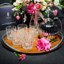 Set 6 cốc thủy tinh pha lê thấp trắng 04TW 310ml