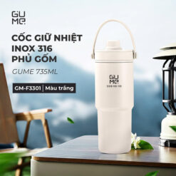 Bình giữ nhiệt inox 316 phủ gốm GUME 735ml