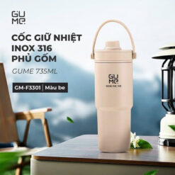 Bình giữ nhiệt inox 316 phủ gốm GUME 735ml