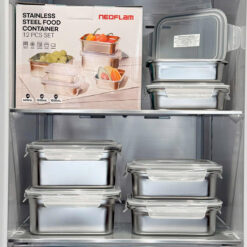 Bộ 6 hộp inox đựng thực phẩm Hàn Quốc Neoflam