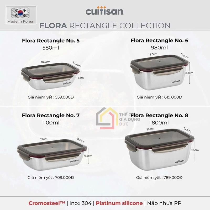 hop-dung-thuc-pham-cuitisan-flora-rectangle-ec7-fs07-1100ml (5) Hộp đựng thực phẩm Cuitisan Flora Rectangle EC7-FS07 1100ml
