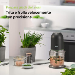 Máy xay thịt đa năng Braun 0.5L CH3011BK nhỏ gọn, mạnh mẽ, tiện lợi cho mọi căn bếp