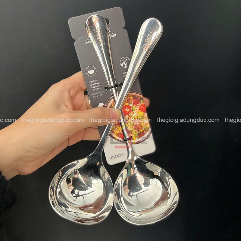 muoi-canh-inox-nguyen-khoi-gkoch-dai-225cm (1) Muôi canh Inox nguyên khối GKÖCH dài 22,5cm