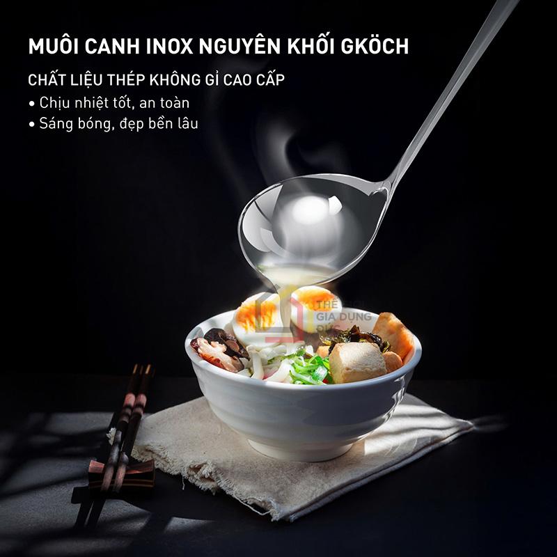 muoi-canh-inox-nguyen-khoi-gkoch-dai-225cm (2) Muôi canh Inox nguyên khối GKÖCH dài 22,5cm