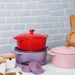 Nồi gang đỏ cherry Happiness 20cm, dung tích 2,8L