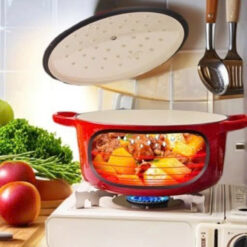 Nồi gang đỏ cherry Happiness 20cm, dung tích 2,8L