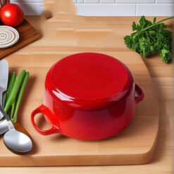 Nồi gang đỏ cherry Happiness 20cm, dung tích 2,8L