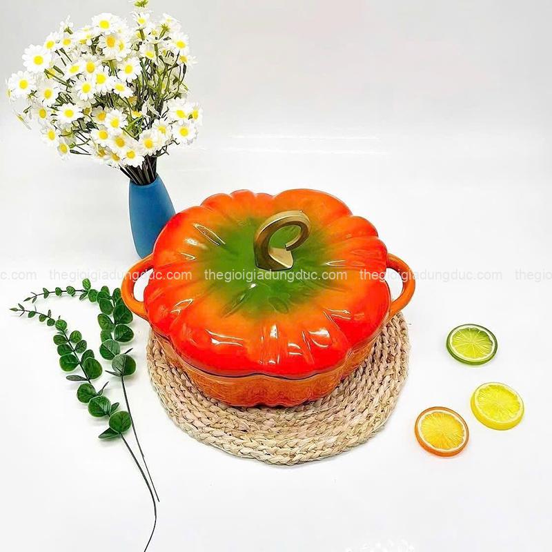 noi-gang-hinh-bi-ngo-25cm (2) Nồi gang hình bí ngô 25cm