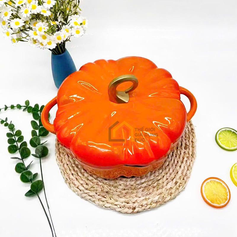 noi-gang-hinh-bi-ngo-25cm (4) Nồi gang hình bí ngô 25cm