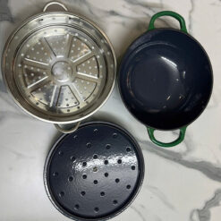 Nồi gang kèm xửng hấp Happiness 23cm