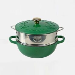 Nồi gang kèm xửng hấp Happiness 23cm