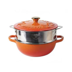 Nồi gang kèm xửng hấp Happiness 23cm