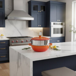 Nồi gang kèm xửng hấp Happiness 23cm