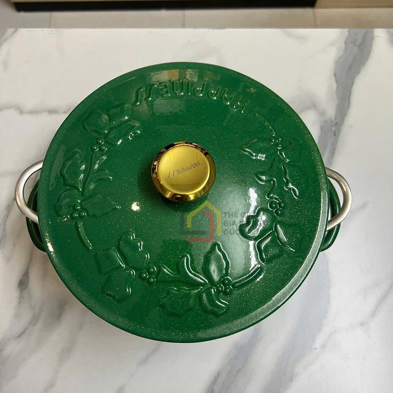 noi-gang-kem-xung-hap-happiness-23cm (6) Nồi gang kèm xửng hấp Happiness 23cm