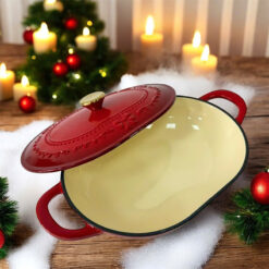 Nồi gang oval Chusipai 32 x 24 x 17cm