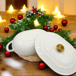 Nồi gang oval Chusipai 32 x 24 x 17cm