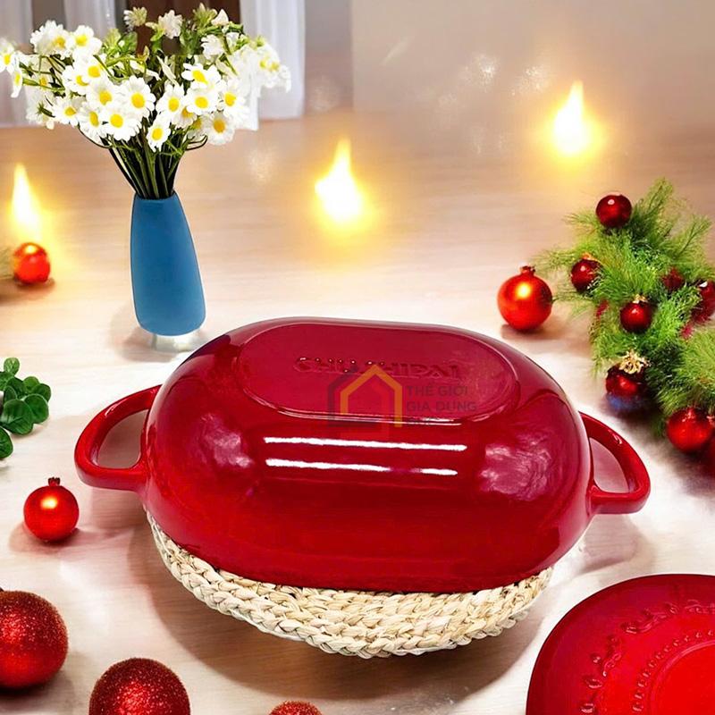 noi-gang-oval-chusipai (14) Nồi gang oval Chusipai 32 x 24 x 17cm