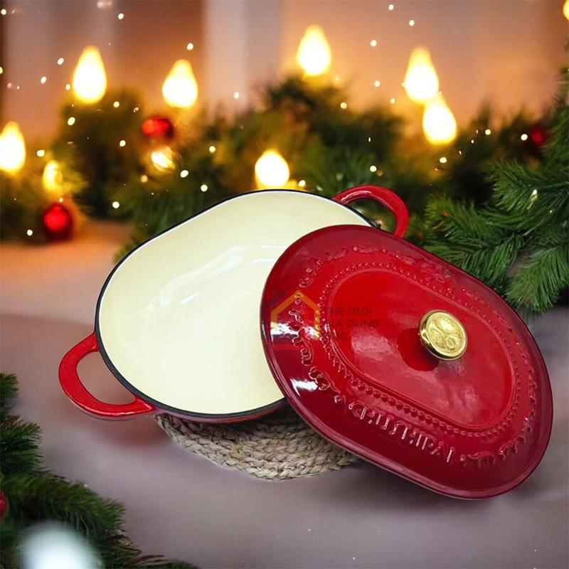 noi-gang-oval-chusipai (4) Nồi gang oval Chusipai 32 x 24 x 17cm