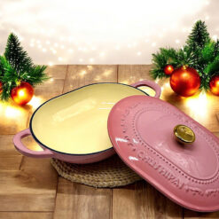 Nồi gang oval Chusipai 32 x 24 x 17cm