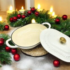 Nồi gang oval Chusipai 32 x 24 x 17cm