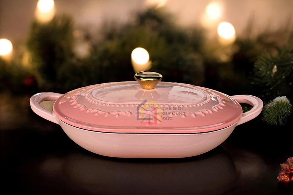 Nồi gang oval Chusipai 32 x 24 x 17cm