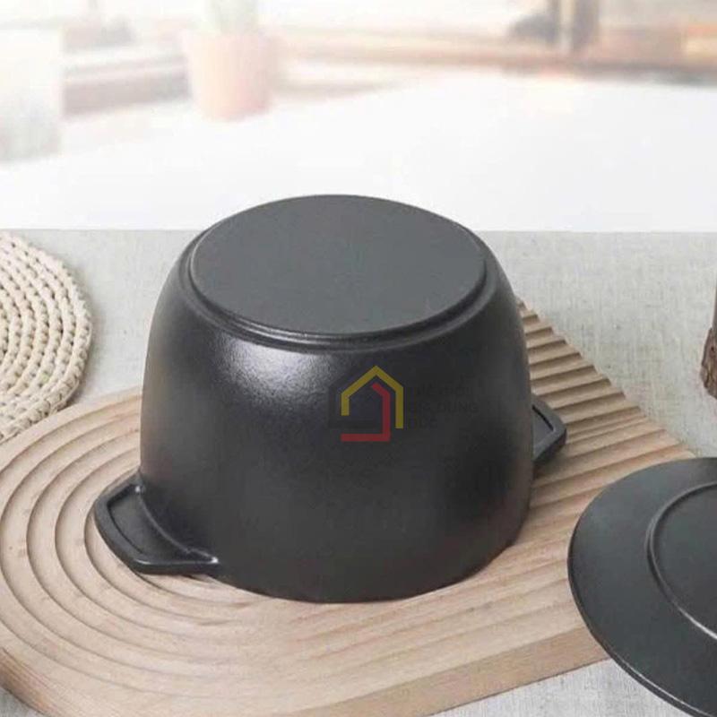 noi-gang-tho-nguyen-khoi-chong-dinh-happiness-20cm (2) Nồi gang thô nguyên khối chống dính Happiness 20cm