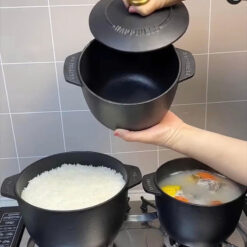 Nồi gang thô nguyên khối chống dính Happiness 20cm