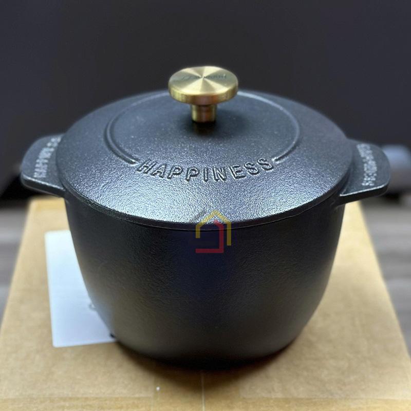 noi-gang-tho-nguyen-khoi-chong-dinh-happiness-20cm (7) Nồi gang thô nguyên khối chống dính Happiness 20cm