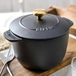 Nồi gang thô nguyên khối chống dính Happiness 20cm