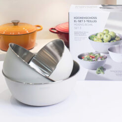 Set 3 thố trộn inox màu kem GKÖCH MYTY0810 (KT 22cm, 25cm và 28cm)