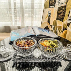 Set đĩa, thố pha lê Rogaska Crown Jewel