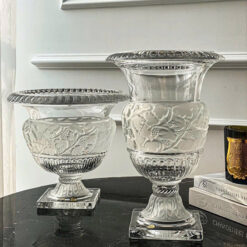 Set lọ hoa 30,5cm và chân bồng 25,5cm Bohemia Crystal Antique