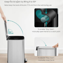 Thùng rác đạp chân Songmics 20L