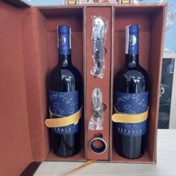 Vang đỏ Astrale Vino Rosso d’Italia (Set 2 chai kèm hộp da)