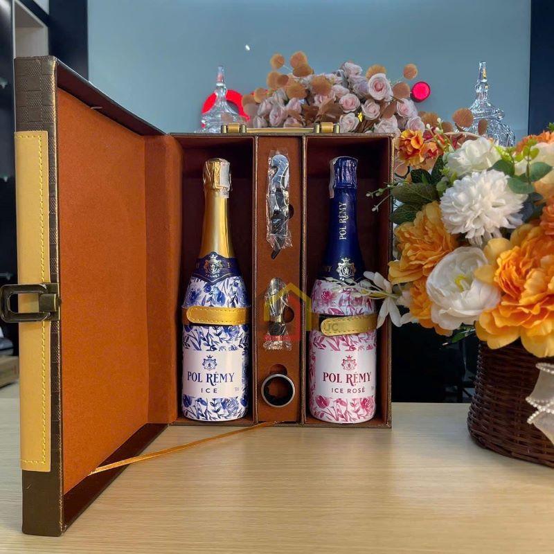 vang-sui-sparkling-pol-remy-ice-set-2-chai-kem-hop-da (3) Vang sủi Sparkling Pol Remy Ice (Set 2 chai kèm hộp da)