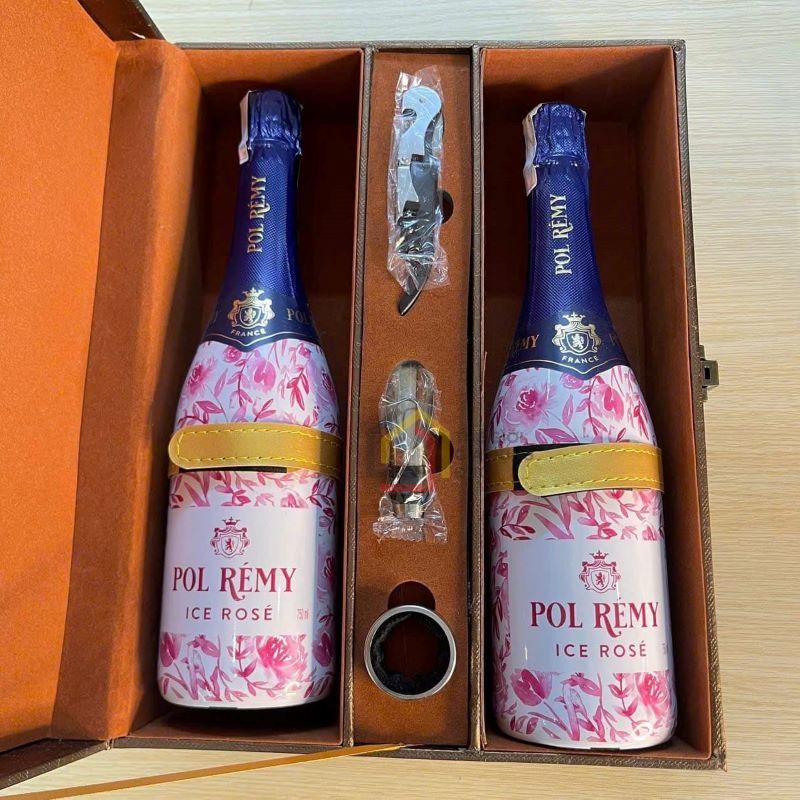 vang-sui-sparkling-pol-remy-ice-set-2-chai-kem-hop-da (4) Vang sủi Sparkling Pol Remy Ice (Set 2 chai kèm hộp da)