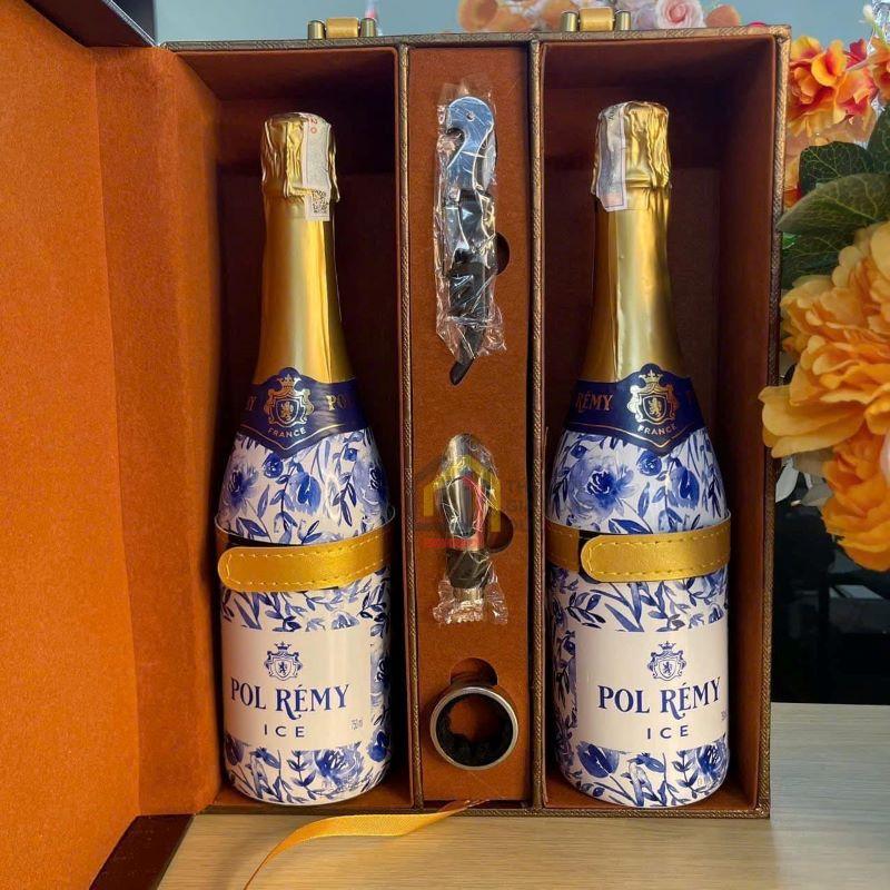 vang-sui-sparkling-pol-remy-ice-set-2-chai-kem-hop-da (7) Vang sủi Sparkling Pol Remy Ice (Set 2 chai kèm hộp da)