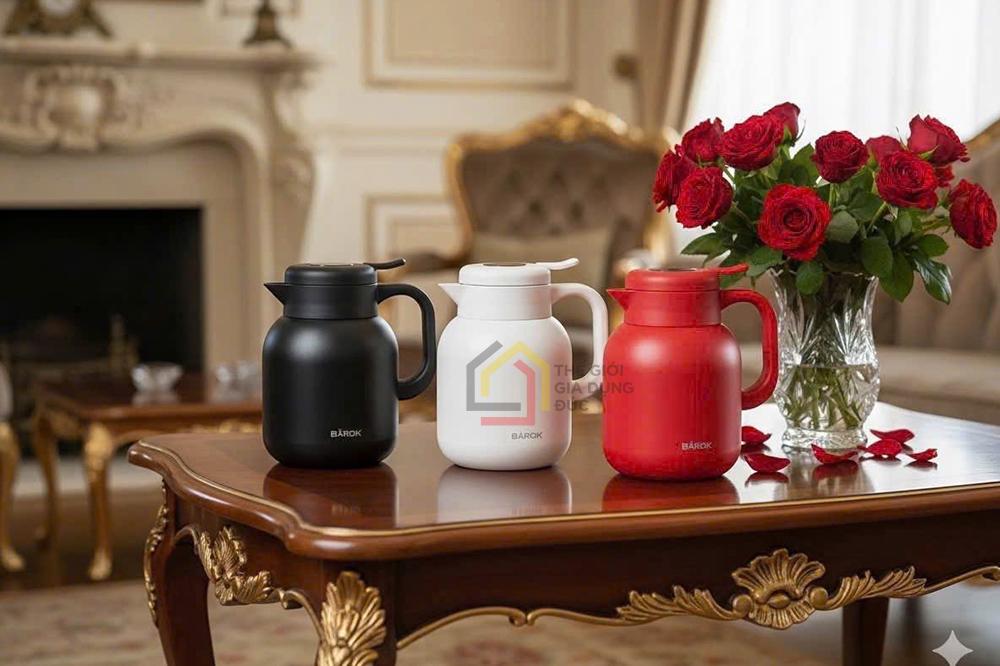 Bình giữ nhiệt BAROK có lọc trà và màn hình hiển thị nhiệt độ 1,5L
