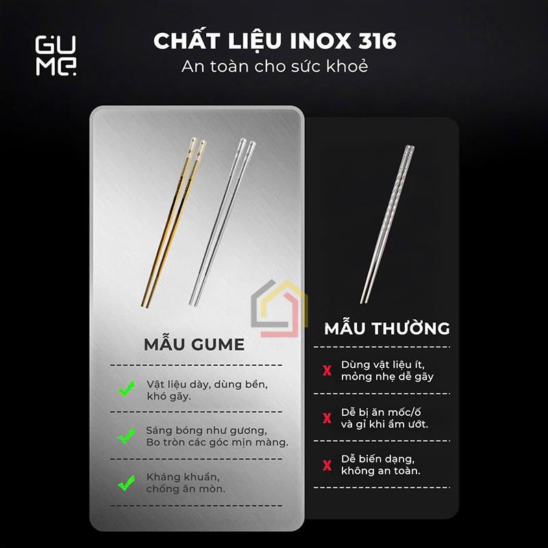 bo-10-doi-dua-inox-316-gume-gm-d1882-mau-bac (3) Bộ 10 đôi đũa inox 316 hoa văn chống trơn GUME GM-D1882 (màu bạc)